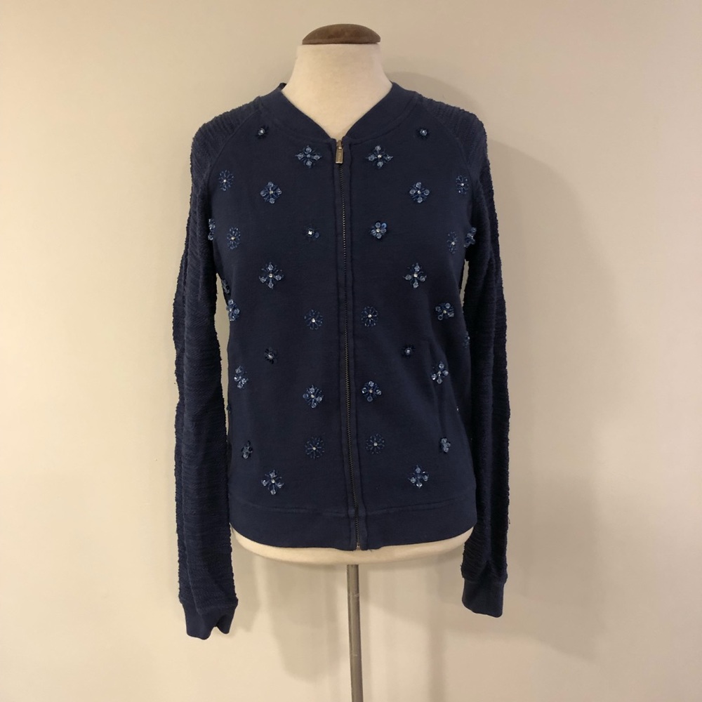 Embellished sweater jacket!